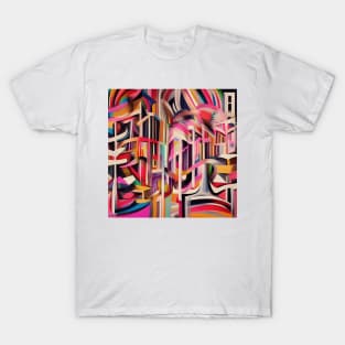 Colorful Fiesta Abstract T-Shirt